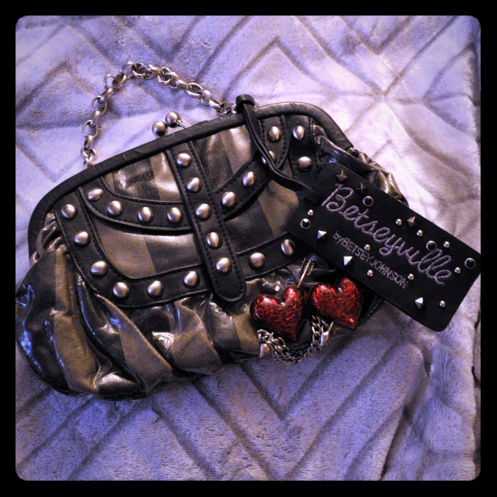 Betseyville by Betsey Johnson Stripped Clutch